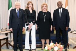 S.E.M. Alassane Ouattara et la Première Dame, Madame Dominique Ouattara ont offert un dîner à S.E.M. Sergio Mattarella, Président de la République d’Italie (PHOTOS)