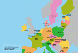 Carte des capitales européennes