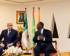 Alassane Ouattara, s&rsquo;est entretenu, avec le Mauritanien, Mohamed Ould Ghazouani, le Président de la BAD [Images]
