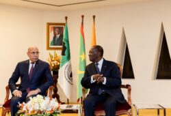 Alassane Ouattara, s&rsquo;est entretenu, avec le Mauritanien, Mohamed Ould Ghazouani, le Président de la BAD [Images]