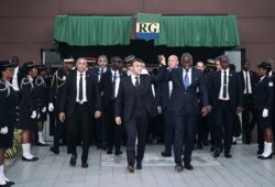 S.E. Brice Clotaire Oligui Nguema, à son homologue français, S.E. Emmanuel Macron, en visite d’État au Gabon [Images]