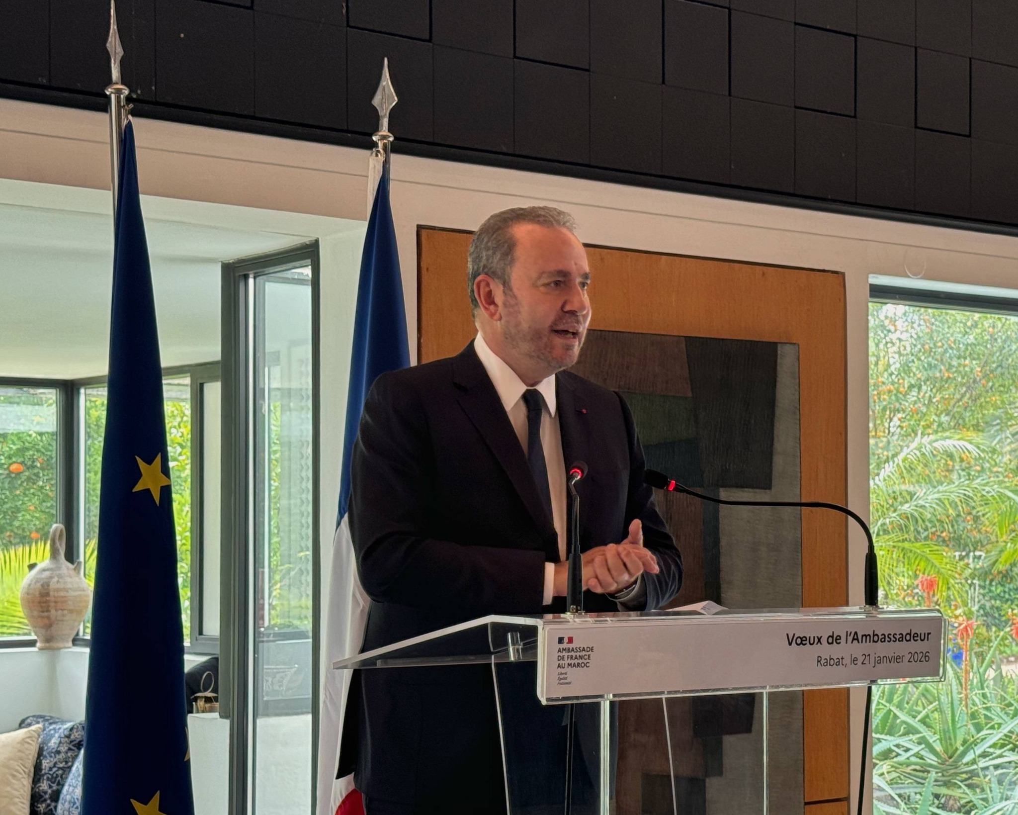 l’ambassadeur Christophe Lecourtier a réuni les agents du réseau français au Maroc à la Résidence de France [Images]