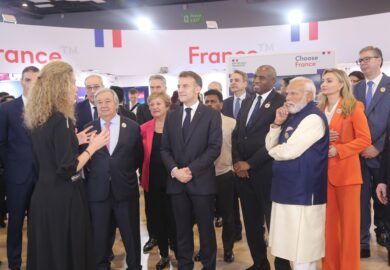 Emmanuel Macron et le Premier ministre Narendra Modi ont visité le pavillon français dirigé par TAG. (photos)