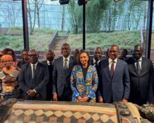 Cérémonie de la restitution à la République de Côte d’Ivoire du tambour parleur Djidji Ayokwè, après 110 an