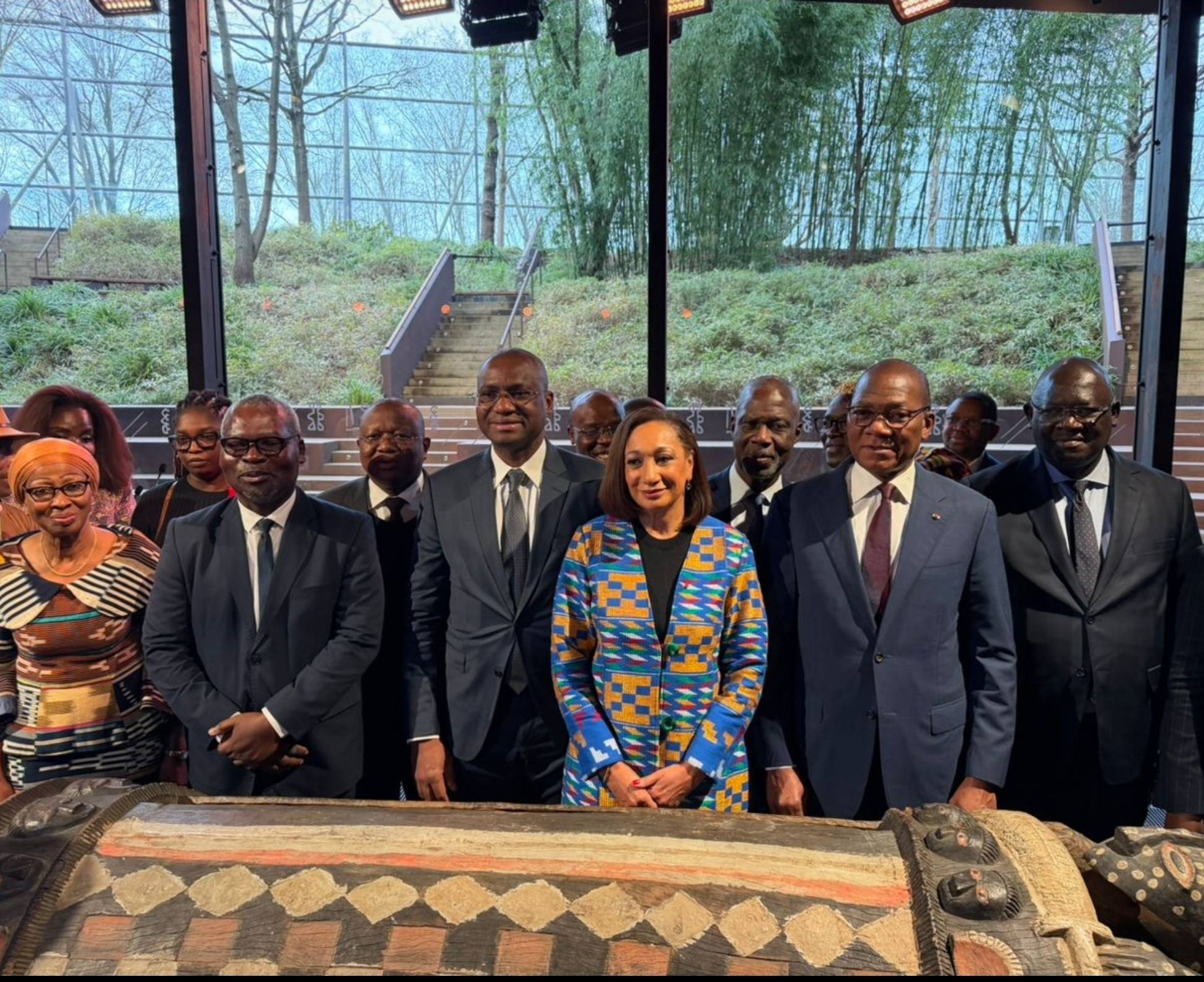 Cérémonie de la restitution à la République de Côte d’Ivoire du tambour parleur Djidji Ayokwè, après 110 an