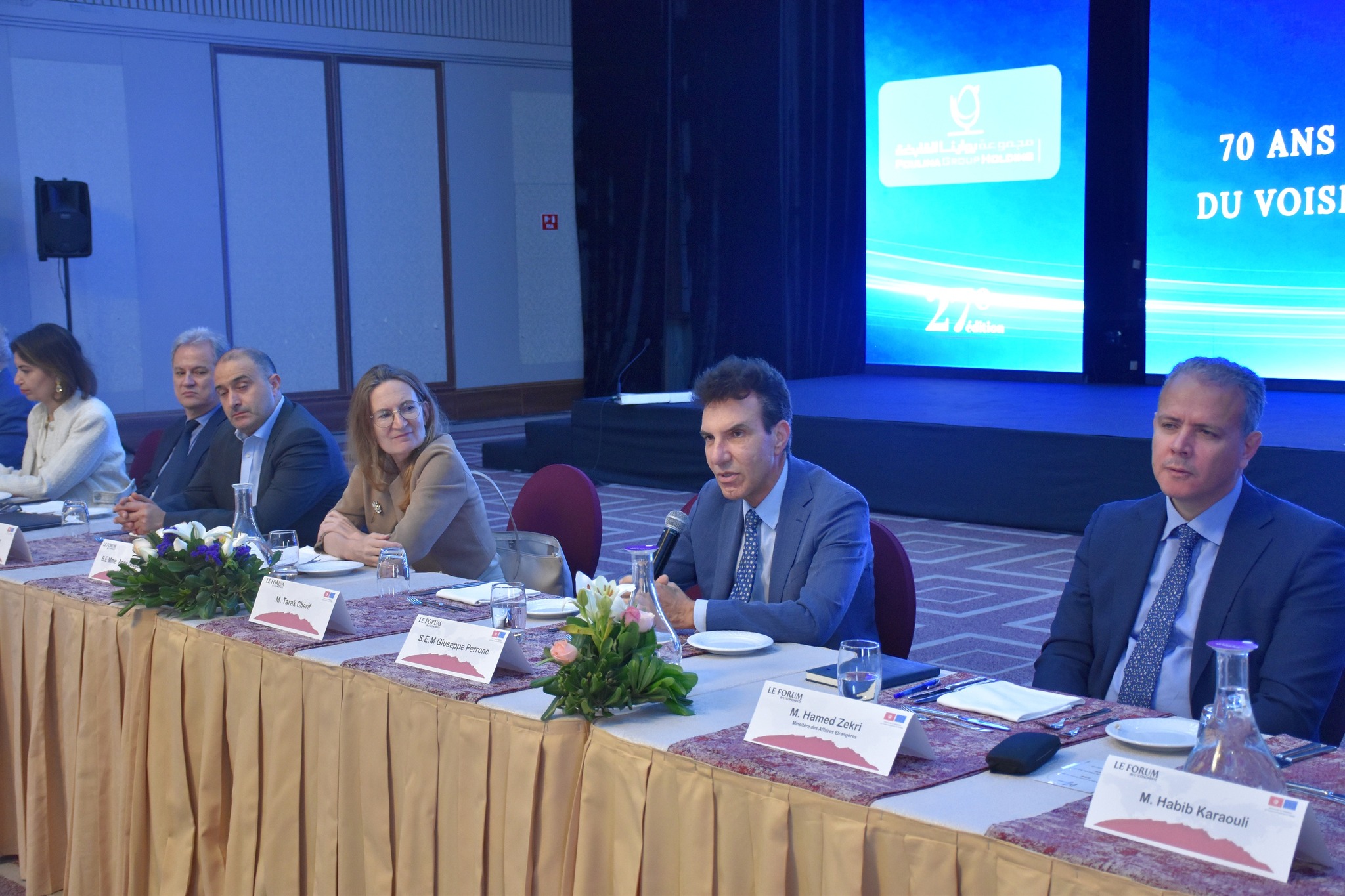 Diner-débat à l’occasion de la 27ème édition du Forum de L’Économiste Maghrébin 2026, l’ambassadeur de l’Union européenne en Tunisie. (photos)