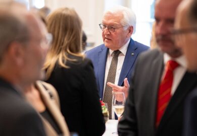 Le Président Fédéral Steinmeier a reçu à la Villa Borsig le chef sortant des missions allemandes à l&rsquo;étranger. (photos)