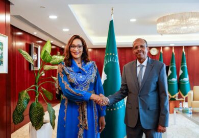 Le Président de la Commission de l&rsquo;Union africaine (AU), a reçu la ministre des Affaires étrangères de la République fédérale du Nigeria. (photos)