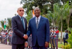Le Président de la République, Alassane Ouattara, s&rsquo;est entretenu, avec son homologue mauritanien, Mohamed Ould Cheikh El Ghazouani. (photos)